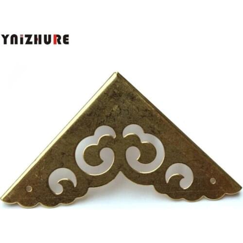 4pcs 65mm Antique Copper Wrap Angle Corner Furniture Wooden Box Cabinet CopperGusset Cornerr Triangle Angle Code