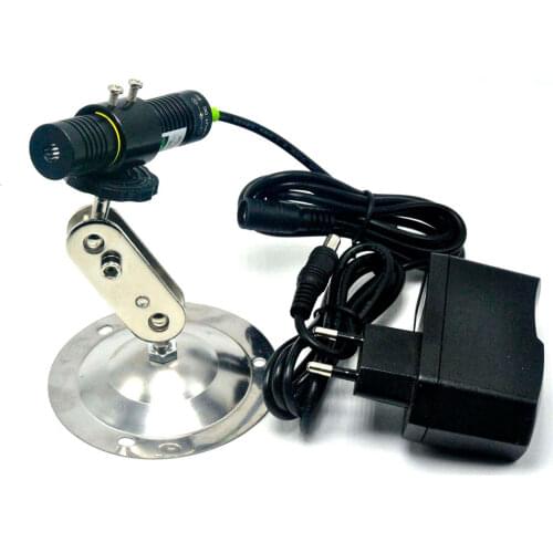 532nm 50mW Green Laser Diode Line Locator Module w 5V Power & Holder & K9 Lens