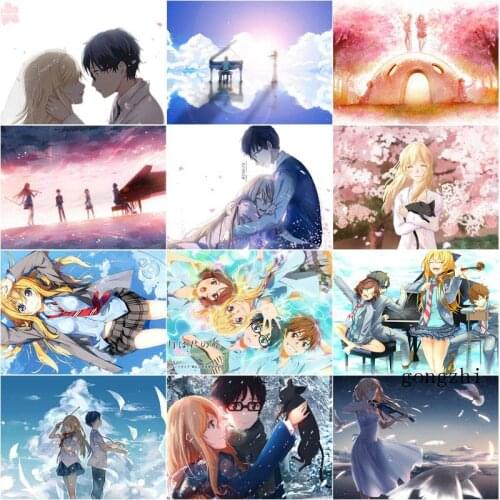 5D Diy Diamond Painting Fantasy Japanese Manga Boys Girls Embroidery Full Drill Rhinestones Cross Stitch Mosaic Pictures Decor