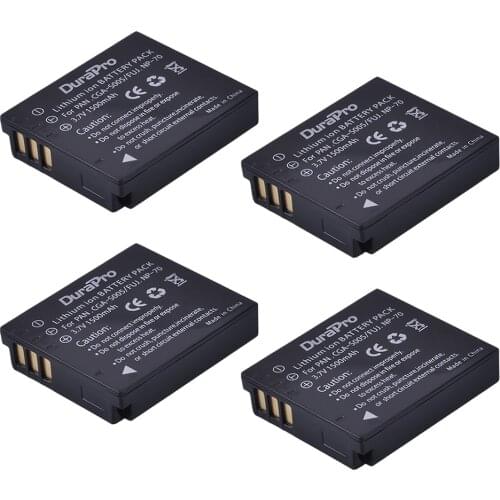 4pcs CGA-S005 CGA S005 Battery for Panasonic Lumix DMW-BCC12 DMC-LX1 LX2 LX3 FX3 BCC12 For FUJI NP-70 NP 70 Camera Battery