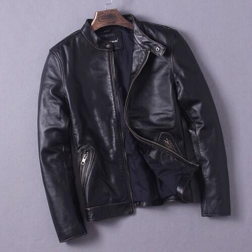 Free Shipping.EMS Top Brand 100% genuine leather jacket.plus size sportswear jackets,mens slim quality jacket vintage