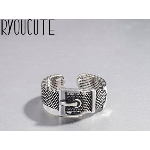 Bohemian Vintage Silver Color Belt Rings for Women Bridal Wedding Vintage Open Finger Rings Christmas Gifts Fancy Jewelry