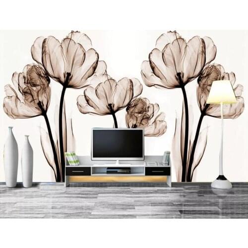 CJSIR Custom Large Murals Fashion Home Decoration Modern Minimalist Elegant Flower Floral Background Wall Wallpaper Decor