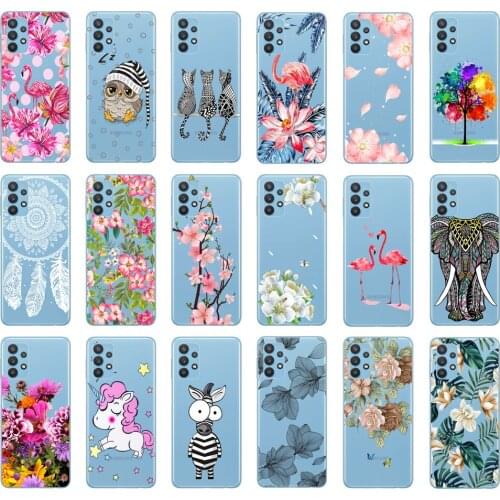 For Funda Samsung Galaxy A02 A12 A32 A42 A52 A72 4G 5G 2021 Cute Cat for Cover Samsung A52 Case Soft TPU for Samsunga 72 Case