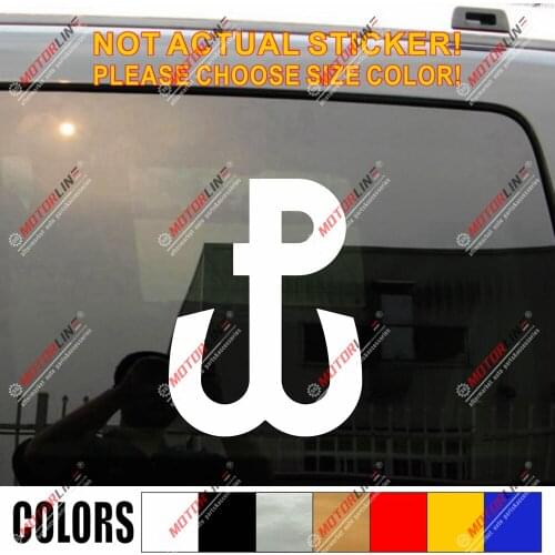 Kotwica Emblem Symbol Fighting Poland Anchor Polska Decal Sticker Car Vinyl pick size color no bkgrd