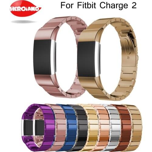 Metal Strap For fitbit charge 2 band strap Screwless Stainless Steel Bracelet For Fitbit charge2 Wristbands Replace Accessories