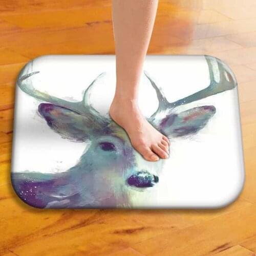 40x60cm Cute Diy Print Floor Mat Bathroom Ground Mat Slip Door Bath Pad Rug Living Room Kitchen Carpet Home Decor Animal
