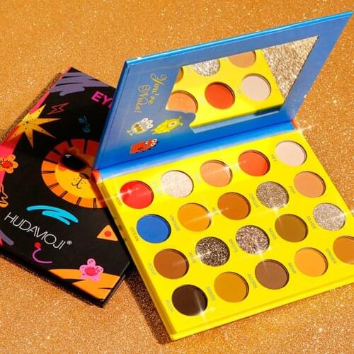 Cartoon Twenty-color Eyeshadow Palette Cute Makeup Palette Pearly Glitter Matte Eyeshadow Waterproof Female Cosmetics Lasting