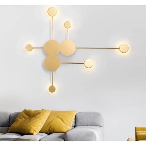 Nordic wall lamp postmodern art designer background living room decoration lighting creative simple bedroom bedside light