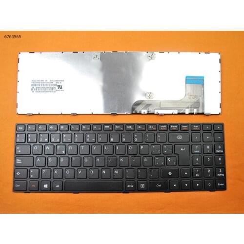 New SP Spanish Replacement Laptop Keyboard for LENOVO Ideapad 100-15IBY B50-10 with Black Frame