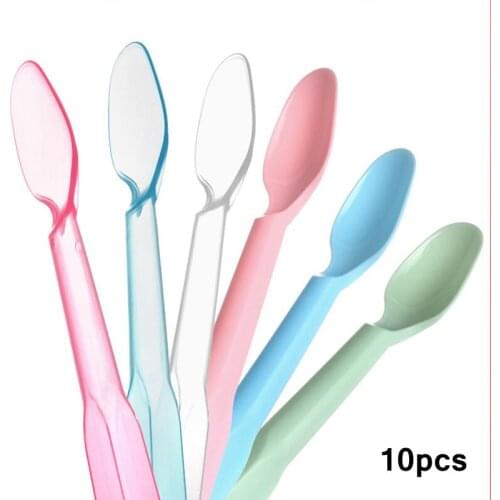 10pcs/set Disposable Spoon Childrens Ice Cream Spoon Plastic Spoon Environmental Protection Material Fruit Convenient Hygienic