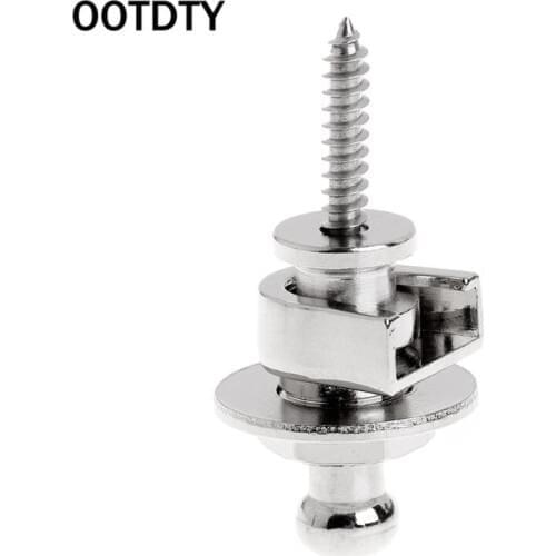 OOTDTY 1Pc High Quality Guitar Chrome Bass Round Head Strap Locks for Gibson