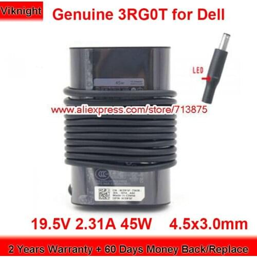 Genuine 3RG0T 19.5V 2.31A AC Adapter JHJX0 45W Charger X9RG3 for Dell INSPIRON 11 13 14 15 3552 17 5758 Series Power Supply