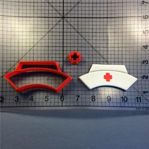 Card Nurse Hat Cookie Die Cutting Kitchen Baking Supplies Home DIY Cake Icing Decoration Tool Set 3D Printed Custom Seal