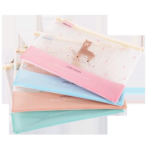 Deli Stationery 1pcs A4 A5 Size Mesh Zipper Waterproof File Folder Bag Document Bag Filing Products Office School Supplies