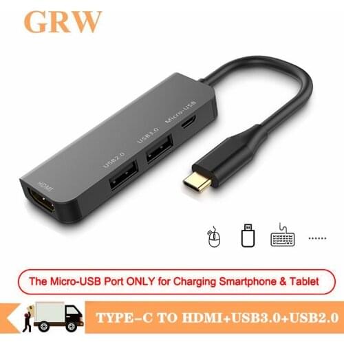 Type C to USB 3.0 2.0 HUB Converter USB HUB USB C HUB USB C to 3.0 HUB HDMI Thunderbolt 3 Adapter for MacBook Samsung Galaxy S9