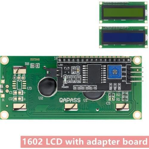 10pcs LCD1602+I2C LCD 1602 module Blue /yellow green screen IIC/I2C LCD1602 IIC LCD1602 Adapter plate