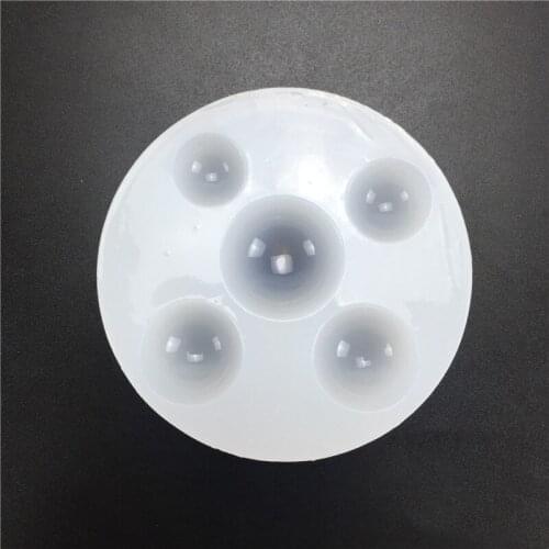 DIY 5-hole semicircular epoxy resin jewelry mold transparent silica gel mold pendant Decoration tool cake mold