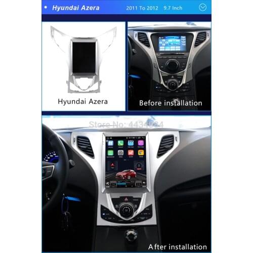 Ouchuangbo 4G Android 10 Radio GPS Stereo For Hyundai Azera 2011-2012 Support 8 Core 4GB 64GB CarPlay DSP Split Screen Free Map
