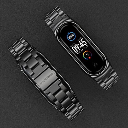 Strap For Xiaomi Miband 5 4 3 Wristband for Mi Band 4 Global Metal Correa For Miband 3 Bracelet Wrist Band Pulseira For Mi 5
