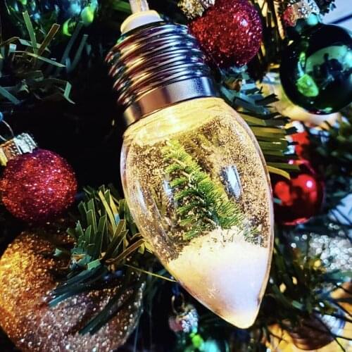 6 Bulbs Snowball Lights Christmas LED String Light Snow Fairy Garlands Playground 0.8m Party Room New Year Lamp Home Decoration