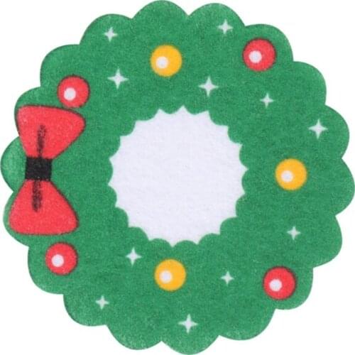 Christmas Drink Coaster Wine Tea Coffee Cup Mat Xmas Holiday Ornament Table Decoration