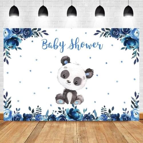 Cute Panda Car Newborn Photo Background Leaf Baby Shower Party Banner Decoration Poster Birthday Photography Backdrop