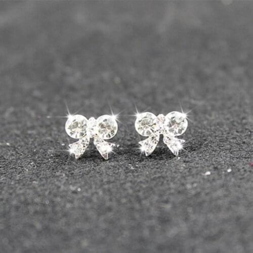 1Pair Hollow Multicolor Rhinestone Star Love Heart Stud Earrings Cute pearl rhinestone Women Girl Ear Jewelry Brinco Gift