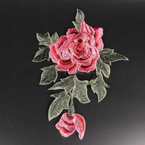 SINUAN Flower Patch Sew-On Patches Embroidered Patches For Clothing 1Pieces Eco-Friendly Applique Embroidery Clothes Decoration