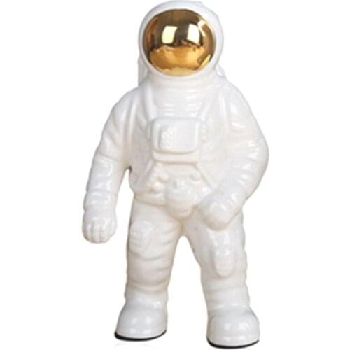 Nordic Astronaut Sculpture Creative Ceramic Figurine Home Decoration Crafts Desk Figurines Children Birthday Cartoon Toys Gift