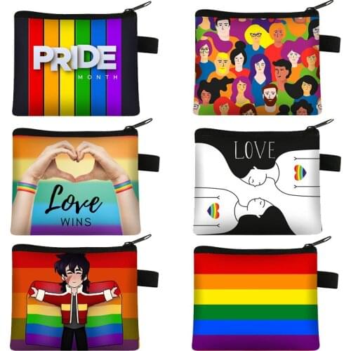 Love Beyond The World Coin Bag Girls love BL Cute Bus Card Bags Rainbow Love Portable Headset Bag Mini Purse