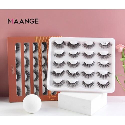 10Pairs Mix 3D Faux Mink Eyelashes Makeup Natural Long False Eyelashes Dramatic Lashes Extension HandMade Fake Eyelash maquiagem