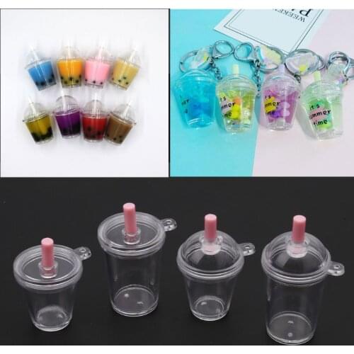 10Pcs Mini Frappuccino Cup Coffee Cup Dollhouse Miniature Simulation Plastic Cake Ice Cream Cups Keychain Jewelry Making Tool