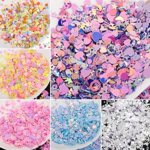 1200Pcs Tool Garment Decorative Scrapbooking Clothing Sequins Glitter Powder Star Heart Shape Sewing Craft