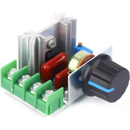 2Pcs DC Motor Speed Controller AC Motor Speed Control Module PWM Adjustable Dimmer Speed Voltage Regulator 2000W Motor