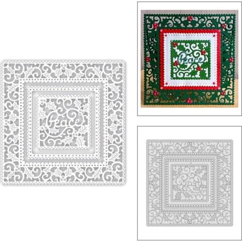 2020 New Merry Christmas Background Metal Cutting Dies and Iris Flowers Stencils Scrapbooking For Crafts Card Making no Stamps