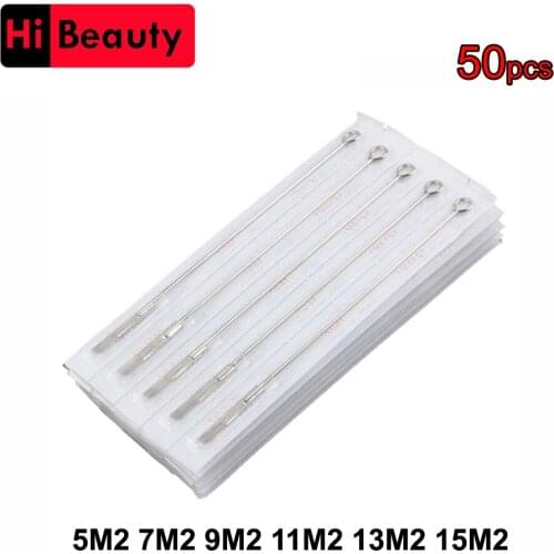 50PCS/Lot Disposable 5M2 7M2 9M2 11M2 13M2 15M2 Sterilized Liner Tattoo Piercing Needles Microneedling For Tattoo & Body Art