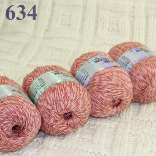 Free Shipping 4X50g balls High quality 100% pure cashmere luxury warm soft hand knitting yarn LightSalmon Pink 233-634-4