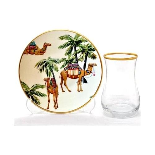 Drop Tea Set 12 pieces Camel