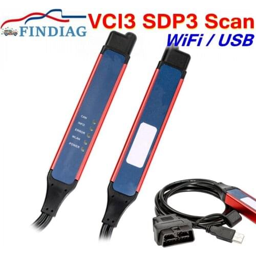 VCI-3 VCI3 SDP3 V2.46 Update Heavy Duty Truck Bus Diagnostic Tool Wifi Tester for SCAN OBD2 Scanner USB Interface with Full Chip
