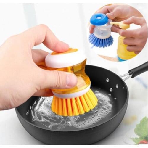 Add liquid pot washing brush artifact kitchen supplies stove cleaning brush household bristles cleaning small brush washing pot