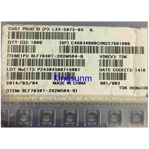 Free shipping 10pcs RLF7030T-2R2M5R4 2.2UH 5.4A 7.3*6.8*3.2MM TDK SMD shielded inductors