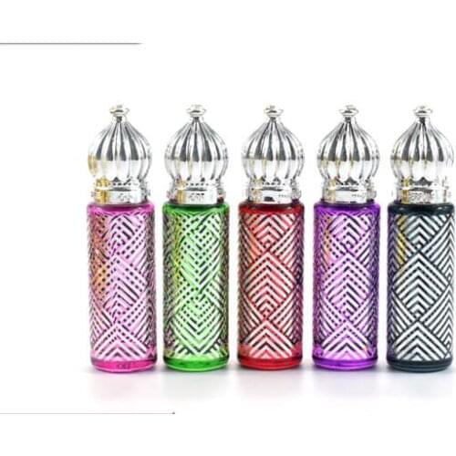 FMX20 Portable 8ML Color Hot Silver Roll-on Glass Essential Oil Bottle 100PCS/LOT