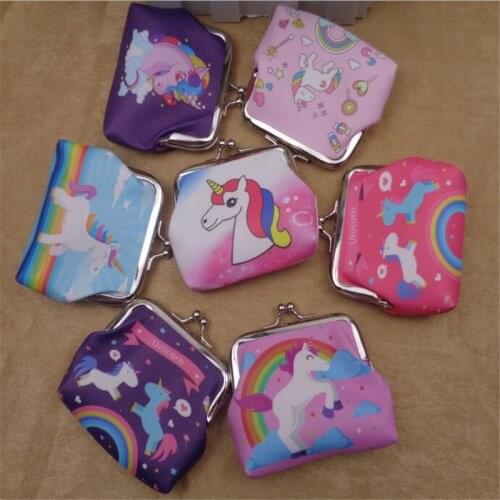 Cartoon Unicorn Mermaid coin purses women mini wallets cute card holder ladies key money bags for girls purse Female pouch
