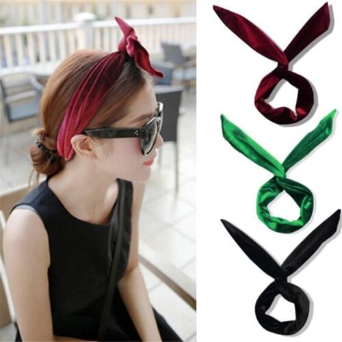Fashion Velvet Headbands Women Wide Head Band Headwear Elasticity Hairbands Elegant Women Leisure Girls Bows