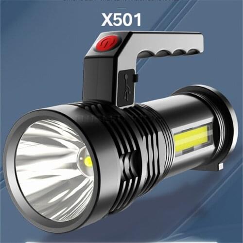 Powerful LED Flashlight Portable LED P500 Torch USB Rechargeable Searchlight Waterproof Spotlight for Fishing Light Lantern