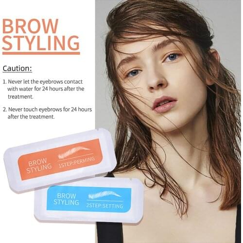 50 Sets Eyebrow Brow Lamination Kit Feathery Eyebrows Disposable Perming Eyebrow Styling Long Lasting Makeup Brow Sculpt Lift