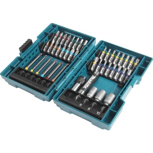 MAKITA B-55697 43 Pcs Drill Bits Set FOR DRIVER Head Cross Flower Type Head Hexagon Socket Tool Parts