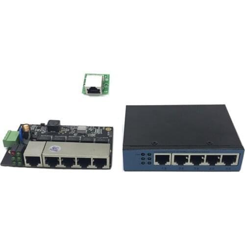 Unmanaged 5port 10/100M industrial Ethernet switch module PCBA board OEM Auto-sensing Ports PCBA board OEM Motherboard
