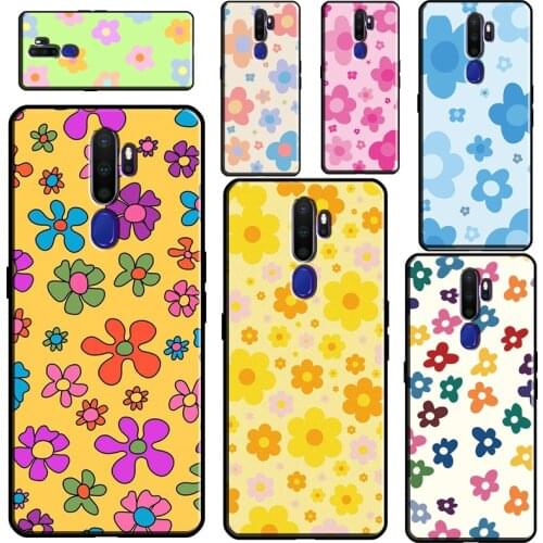 Groovy Pastel Flowers Bloom Daisies Phone Case For OPPO A5 A9 A31 A53 2020 A52 A72 A15 A83 A91 A1K A5S Reno2 Z Find X2 X3 Pro